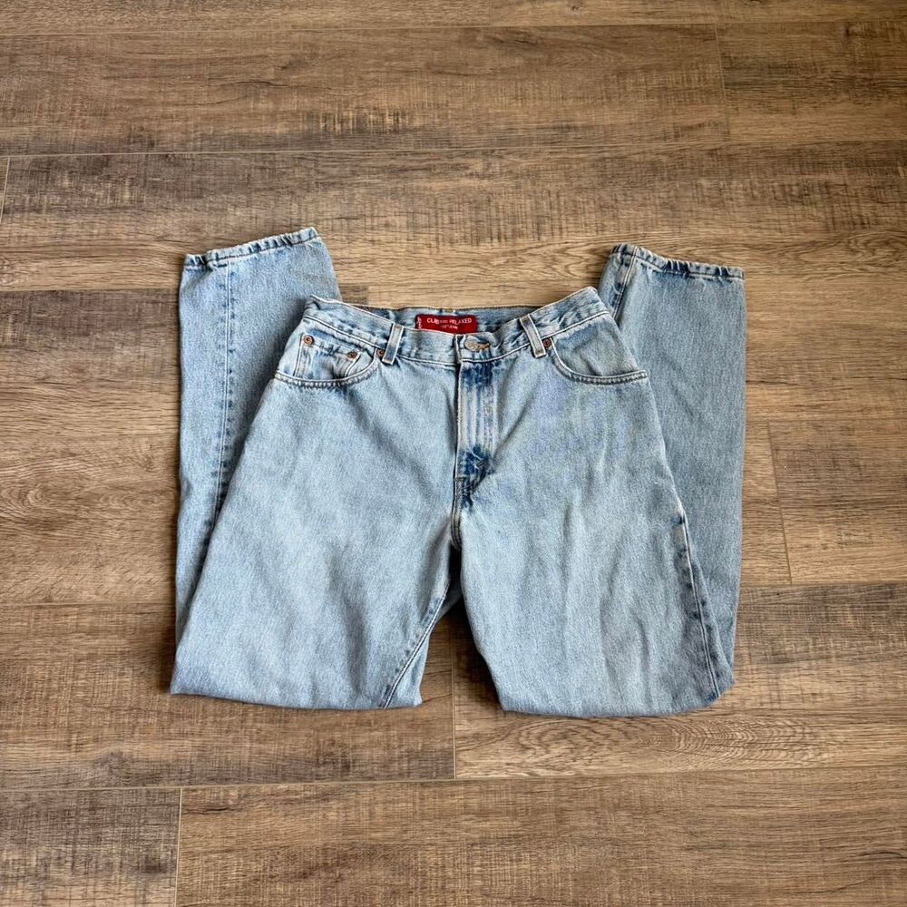 Levi's 550 Relaxed Tapered Jeans Size 10 Light Wash Y2K Baggy Mom Jean
